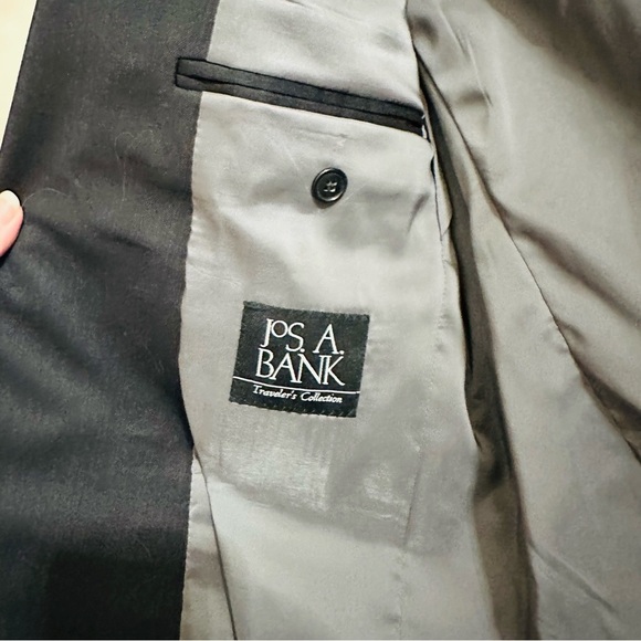 Jos A Bank Tailored Fit Travelers 100% Wool Dark Grey Blazer Sport Jacket 38L - Picture 5 of 10